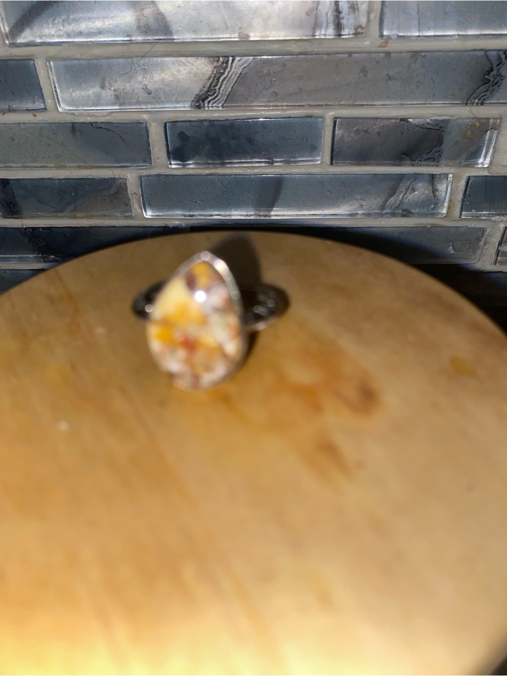 Teardrop Jasper Sterling silver Ring